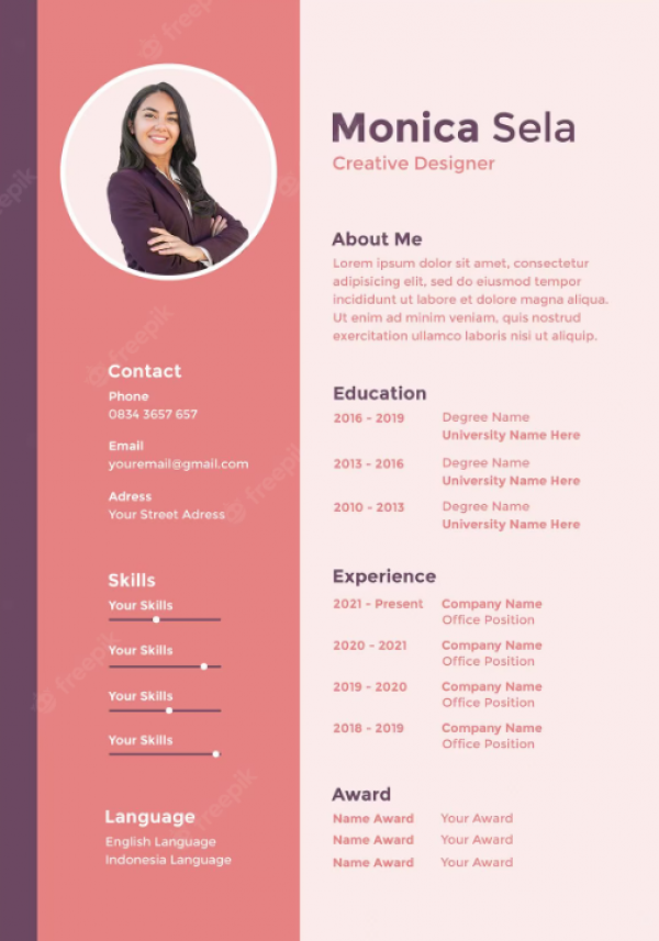 Desain CV Sederhana